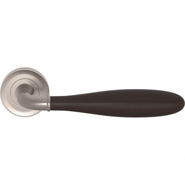 Turnstyle Design Door handle - Amalfine - Cocoa / Satin nickel - Model DF3290