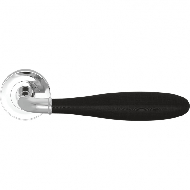 Turnstyle Design Door handle - Amalfine - Black bronze / Bright chrome - Model DF3290