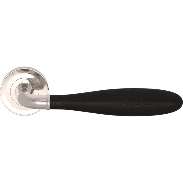Turnstyle Design Door handle - Amalfine - Black bronze / Polished nickel - Model DF3290