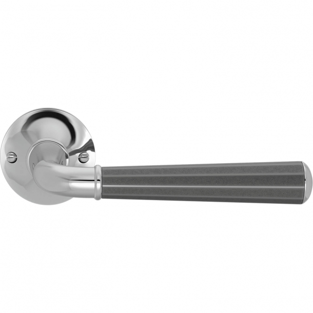 Turnstyle Design Door handle - Amalfine - Alupewt / Polished chrome - Model DF3556