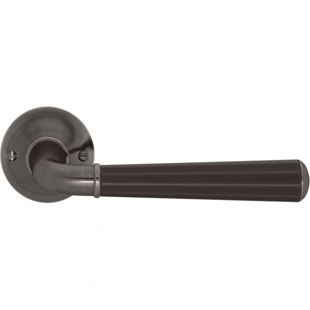 Turnstyle Design Door handle - Amalfine - Cocoa / Vintage nickel - Model DF3556