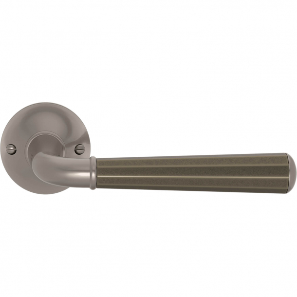 Turnstyle Design Door handle - Amalfine - Silver bronze / Satin nickel - Model DF3556