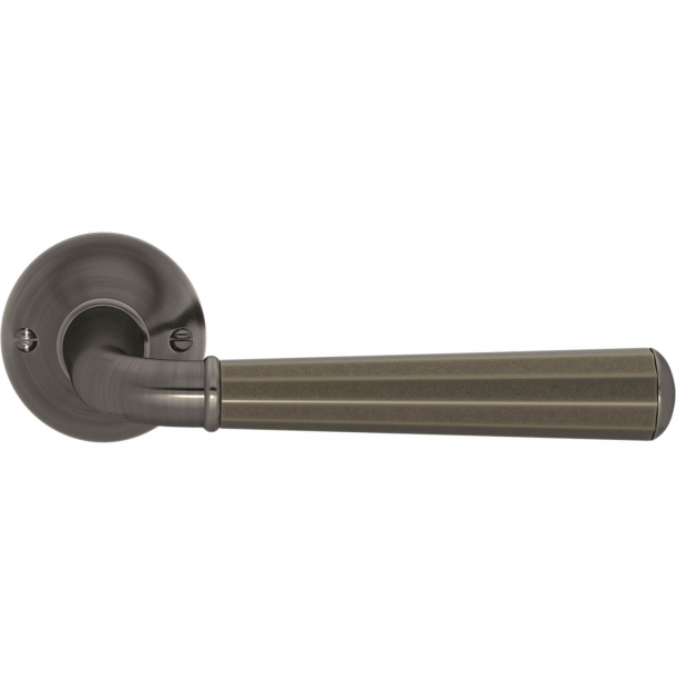Turnstyle Design Door handle - Amalfine - Silver bronze / Vintage nickel - Model DF3556