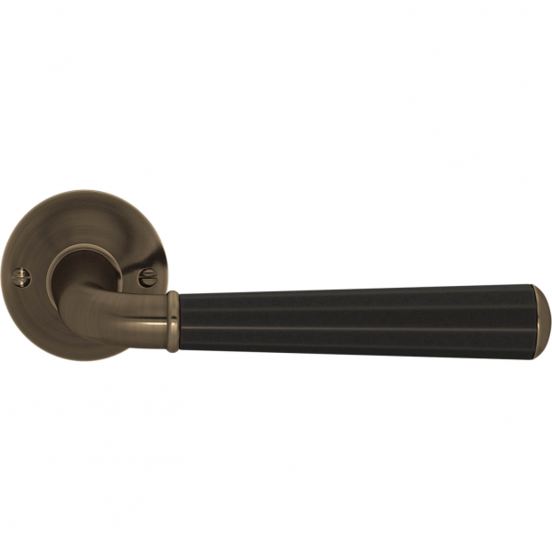 Turnstyle Design Door handle - Amalfine - Black bronze / Antique brass - Model DF3556