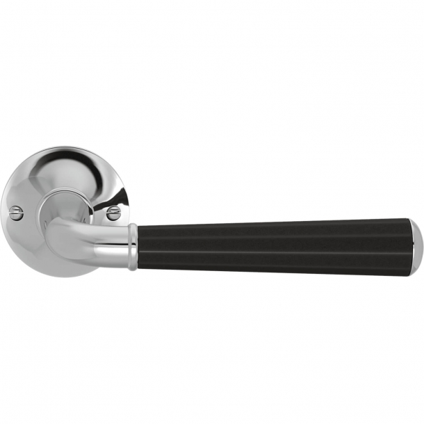 Turnstyle Design Door handle - Amalfine - Black bronze / Polished chrome - Model DF3556