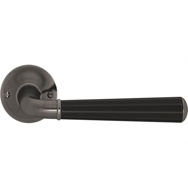 Turnstyle Design Door handle - Amalfine - Black bronze / Vintage nickel - Model DF3556
