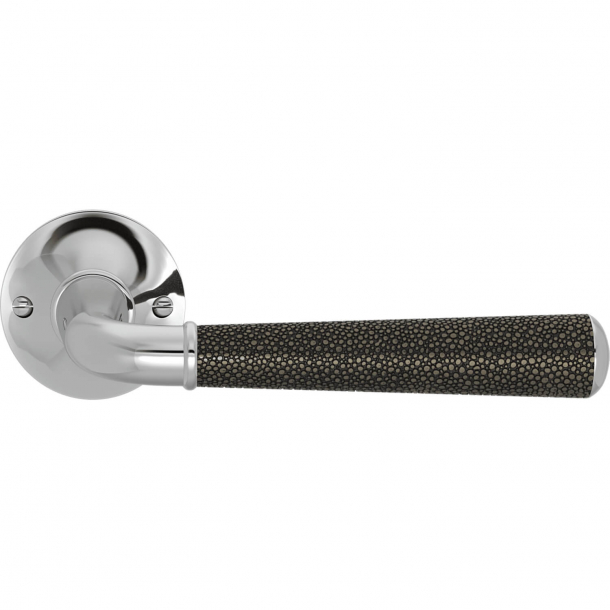 Turnstyle Design Door handle - Amalfine - Silver bronze / Bright chrome - Model DF4123