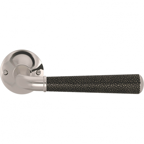 Turnstyle Design Door handle - Amalfine - Silver bronze / Polished nickel - Model DF4123
