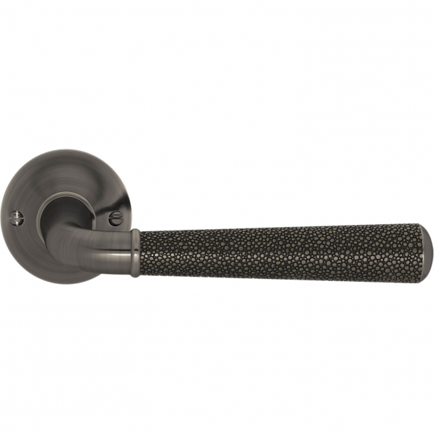 Turnstyle Design Door handle - Amalfine - Silver bronze / Vintage nickel - Model DF4123
