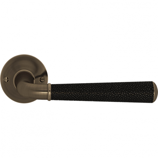 Turnstyle Design Door handle - Amalfine - Black bronze / Antique brass - Model DF4123