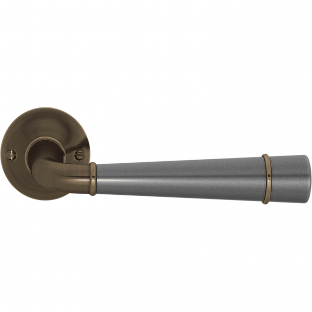 Turnstyle Design Door handle - Amalfine - Alupewt / Antique brass - Model DF4455