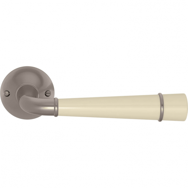 Turnstyle Design Door handle - Amalfine - Bone / Satin nickel - Model DF4455