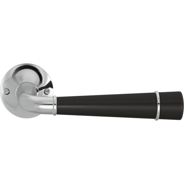 Turnstyle Design Door handle - Amalfine - Black bronze / Bright chrome - Model DF4455