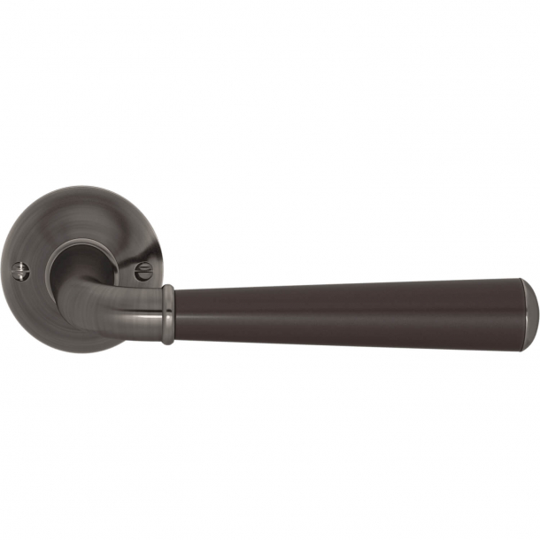 Turnstyle Design Door handle - Amalfine - Cocoa / Vintage nickel - Model DF6060