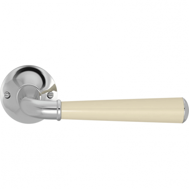 Turnstyle Design Door handle - Amalfine - Bone / Bright chrome - Model DF6060