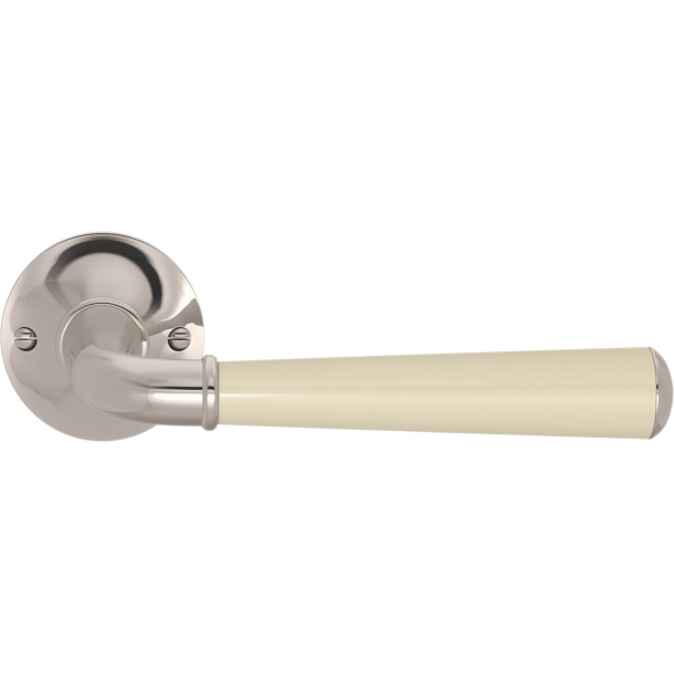 Turnstyle Design Door handle - Amalfine - Bone / Polished nickel - Model DF6060
