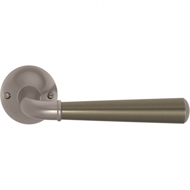 Turnstyle Design Door handle - Amalfine - Silver bronze / Satin nickel - Model DF6060