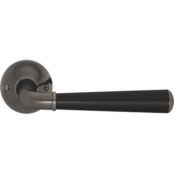 Turnstyle Design Door handle - Amalfine - Black bronze / Vintage nickel - Model DF6060