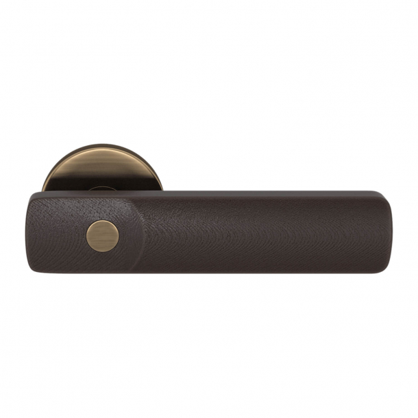 Klamka do drzwi - Amalfine - Kolor kakaowy / Mosi&#261;dz antyczny - Model E3500
