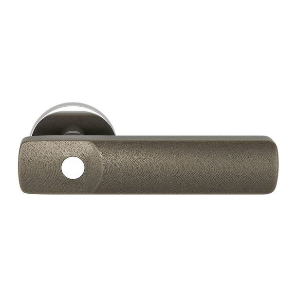 Turnstyle Design Door handle - Amalfine - Silver bronze / Bright chrome - Model E3500
