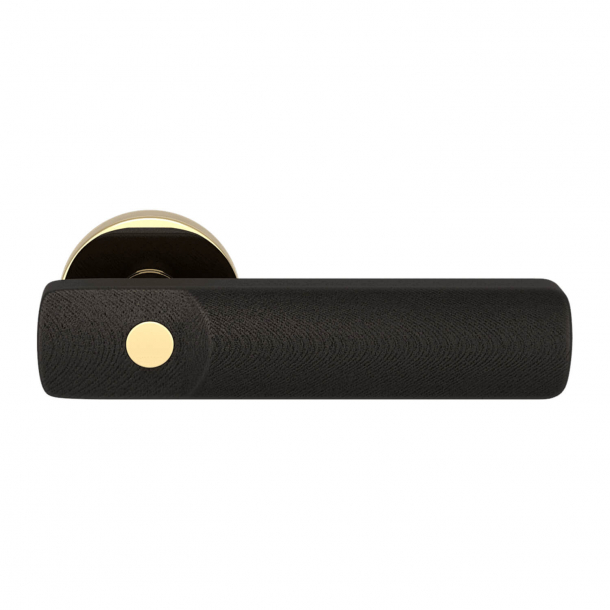 Turnstyle Design Door handle - Amalfine - Black bronze / Polished brass - Model E3500