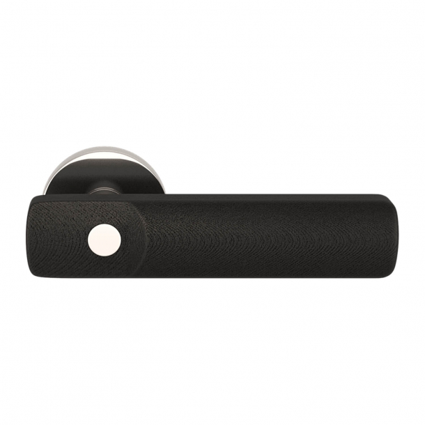 Turnstyle Design Door handle - Amalfine - Black bronze  / Polished nickel - Model E3500