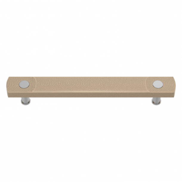 Møbelgreb - Turnstyle Designs - Sandfarvet Amalfine / Blank krom - Model E3700