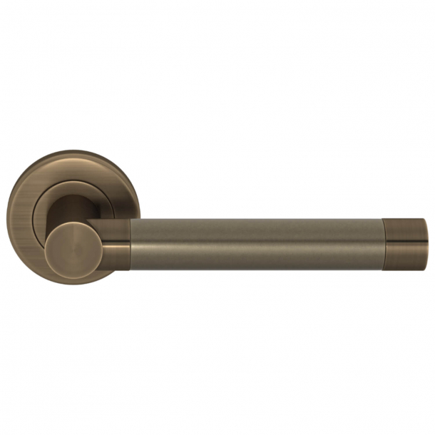 Turnstyle Design Door handle - Silver bronze / Antique brass - Model P1333