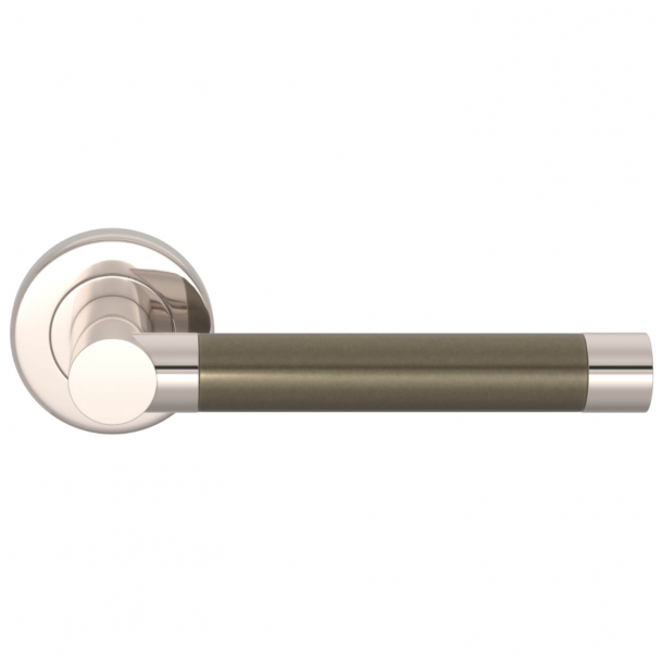 Turnstyle Design Door handle - Silver bronze / Polished nickel - Model P1333