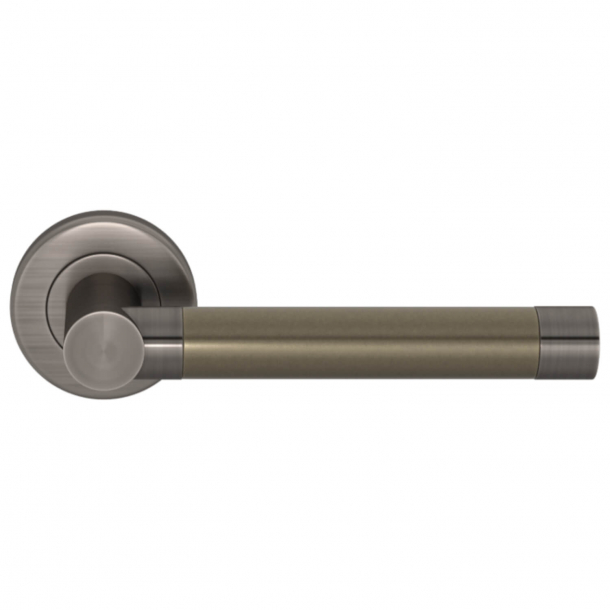 Turnstyle Design Door handle - Silver bronze / Vintage nickel - Model P1333