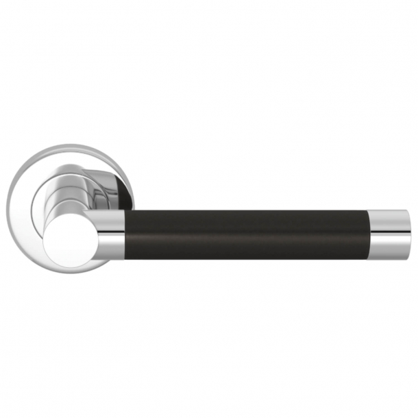 Turnstyle Design Door handle - Black bronze / Bright chrome - Model P1333