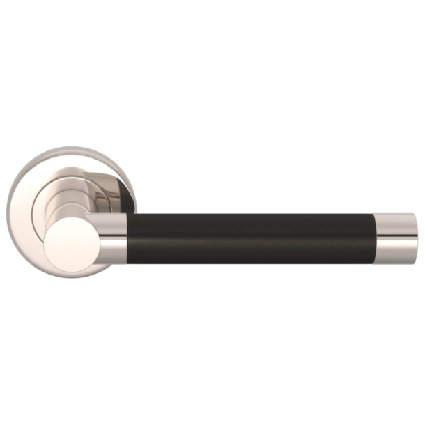 Turnstyle Design Door handle - Black bronze / Polished nickel - Model P1333