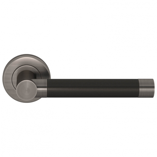 Turnstyle Design Door handle - Black bronze / Vintage nickel - Model P1333