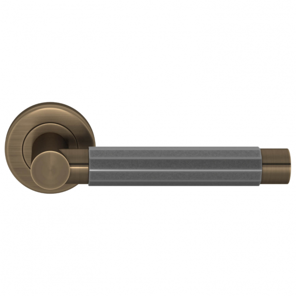 Turnstyle Design Door handle - Amalfine - Alupewt / Antique brass - Model P1440