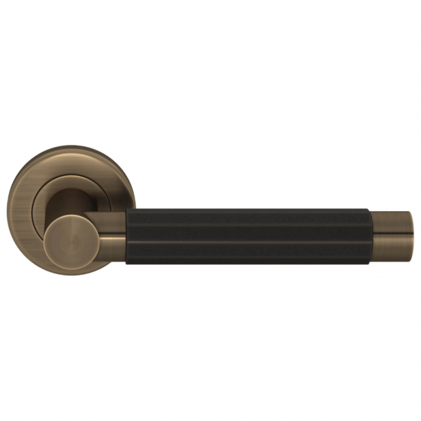 Turnstyle Design Door handle - Amalfine - Black bronze / Antique brass - Model P1440