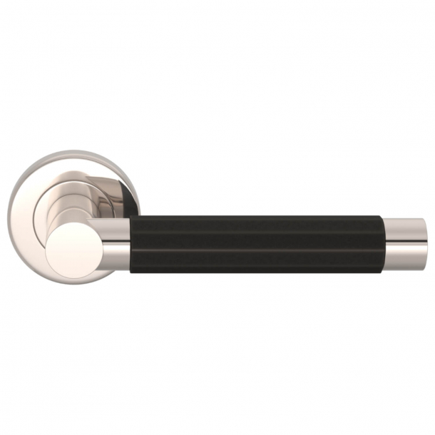 Turnstyle Design Door handle - Amalfine - Black bronze / Polished nickel - Model P1440