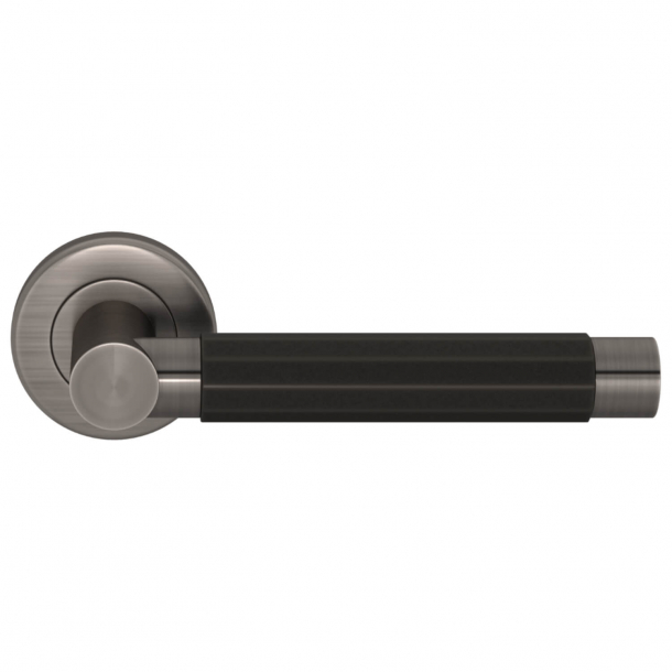 Turnstyle Design Door handle - Amalfine - Black bronze / Vintage nickel - Model P1440