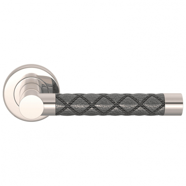 Door handle Amalfine - Alupewt / Polished Nickel - Model CHESTERFIELD