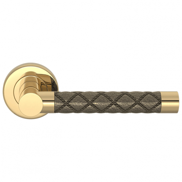 Door handle Amalfine - Silver Bronze / Polished brass - Model CHESTERFIELD