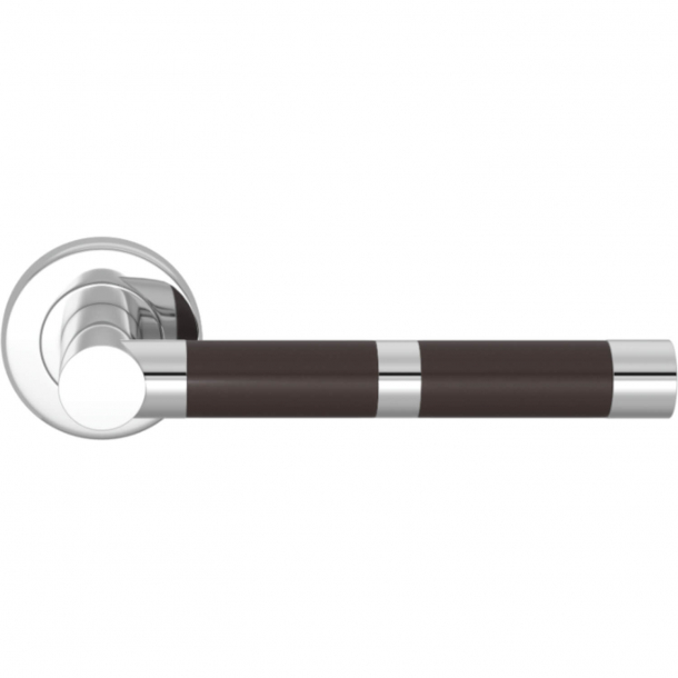 Turnstyle Design Door handle - Amalfine - Cocoa / Bright chrome - Model P2771