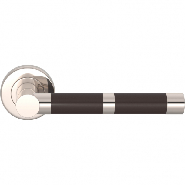 Turnstyle Design Door handle - Amalfine - Cocoa / Polished nickel - Model P2771