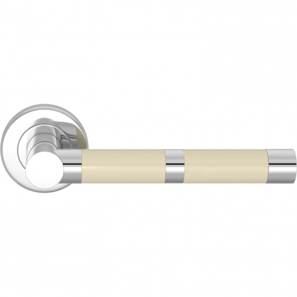 Turnstyle Design Door handle - Amalfine - Bone / Bright chrome - Model P2771