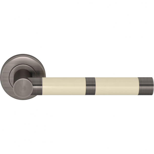 Turnstyle Design Door handle - Amalfine - Bone / Vintage nickel - Model P2771