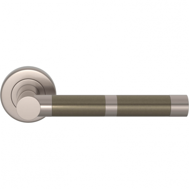 Klamka do drzwi - Turnstyle Design - Amalfine - Srebrny br&#261;z / Nikiel satynowy - Model P2771