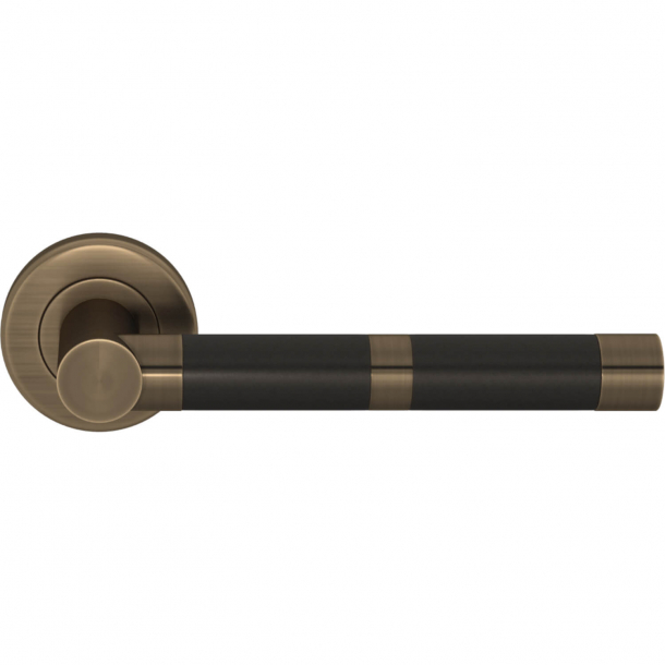 Turnstyle Design Door handle - Amalfine - Black bronze / Antique brass - Model P2771
