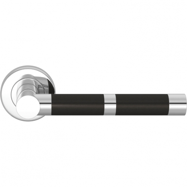 Turnstyle Design Door handle - Amalfine - Black bronze / Bright chrome - Model P2771