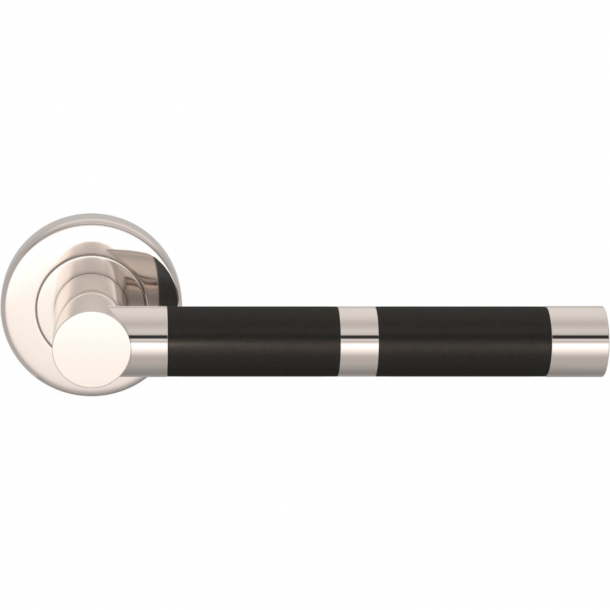 Turnstyle Design Door handle - Amalfine - Black bronze / Polished nickel - Model P2771