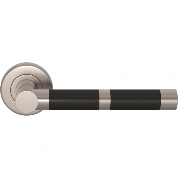 Turnstyle Design Door handle - Amalfine - Black bronze / Satin nickel - Model P2771