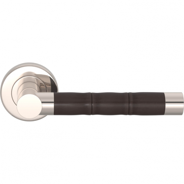 Turnstyle Design Door handle - Amalfine - Cocoa / Polished nickel - Model P2856