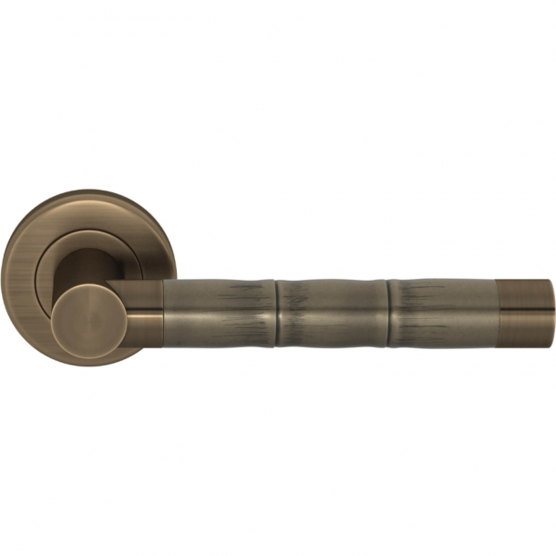 Turnstyle Design Door handle - Amalfine - Silver bronze / Antique brass - Model P2856